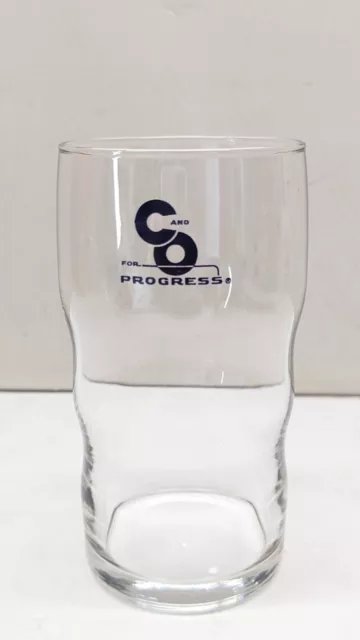 Vintage Chesapeake and Ohio Railway C&O For Progress Railroad Water Glass