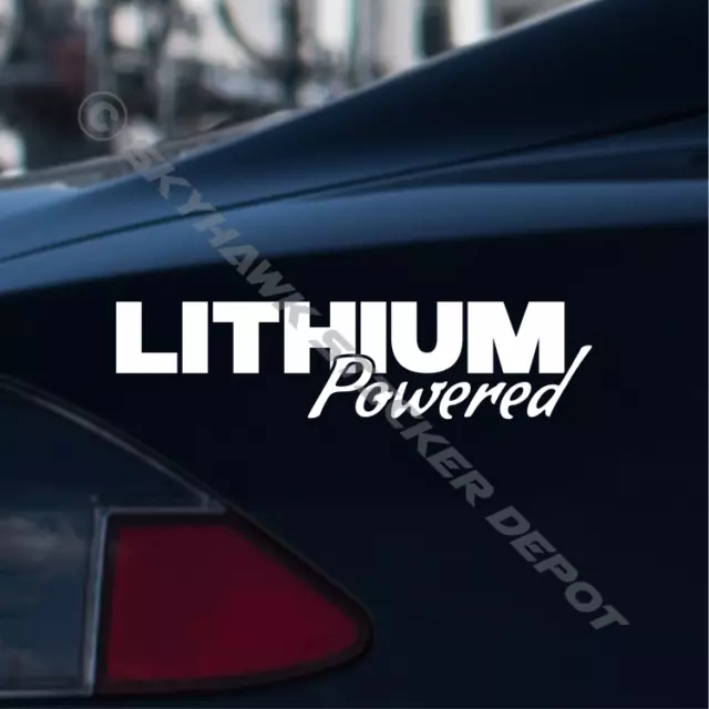 Lithium Powered Sticker Vinyl Decal For Tesla Electric Vehicle Hybrid Sticker EV