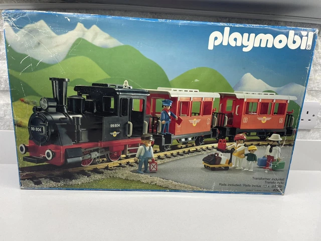Lot De Trains (4010 & 4011) Et Bateau (4472) Playmobil - Set Complet D'occasion