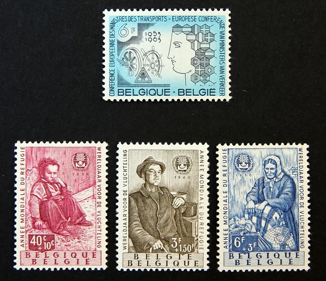 Belgien, Mi.Nr. 1182-1184, 1313 (Jahr 1960,1963) postfrisch
