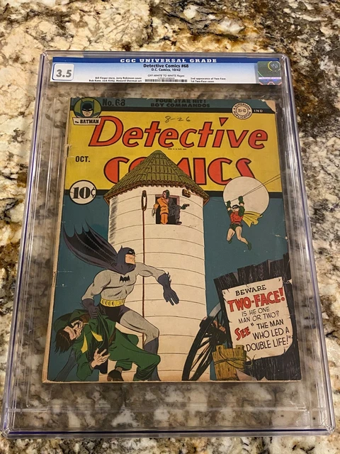 Detective Comics #68 Cgc 3.5 Ow-White Pages 1St Two-Face Cover Batman Villain