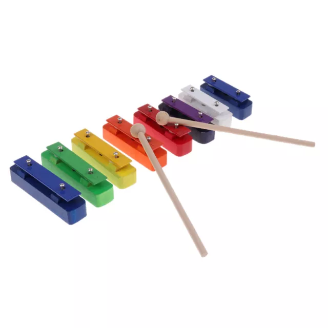 8 Note Xylophone Piano Wooden Instrument with Mallets for Early Education