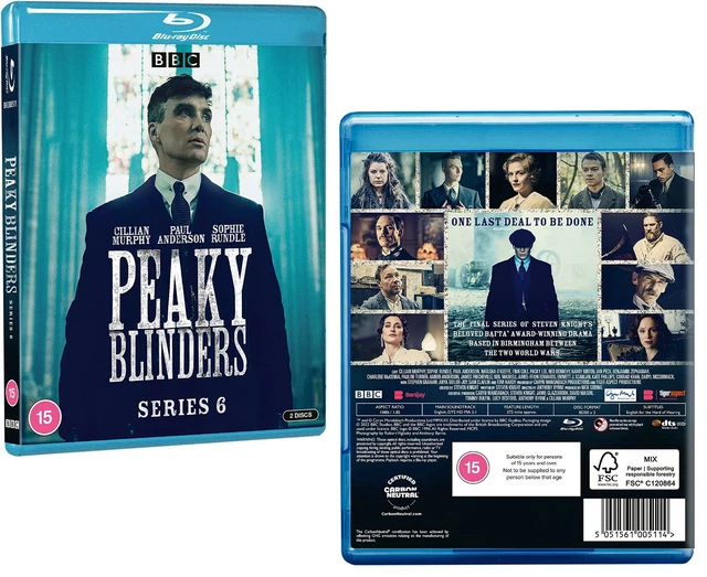 PEAKY BLINDERS 6 (2022): FINAL TV Season Series - NEW Eu RgB BLU-RAY