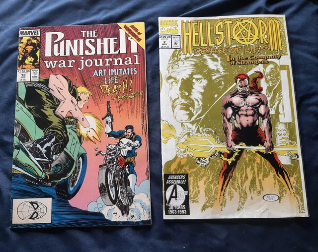 Marvel Comics Lot Hellstorm #2 And The Punisher War Journal #12