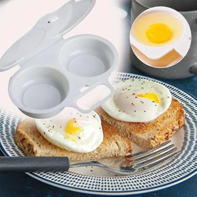 Forma redonda huevo vapor huevo cocción molde fundido cocina gadgets fritos 2 huevos