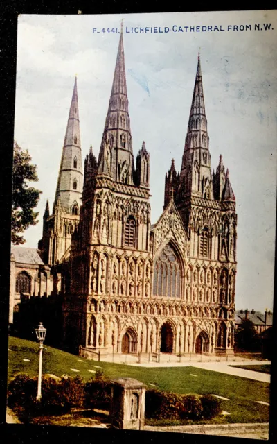 Vintage postcard. Lichfield Cathedral from N.W.