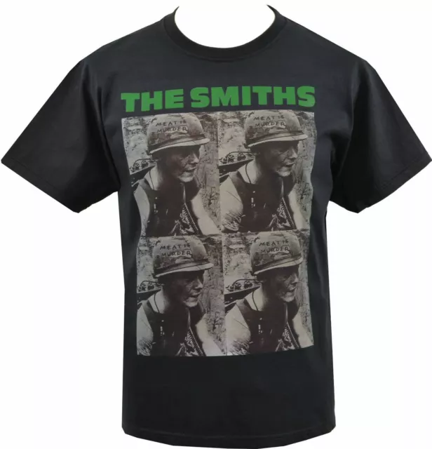 Mens VEGAN T-Shirt The Smiths MEAT IS MURDER Army Helmet British English