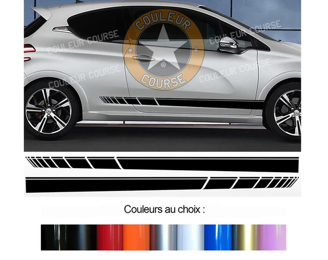 2 X BANDES BAS DE CAISSE - PEUGEOT 206 - Ref : BD573N-115