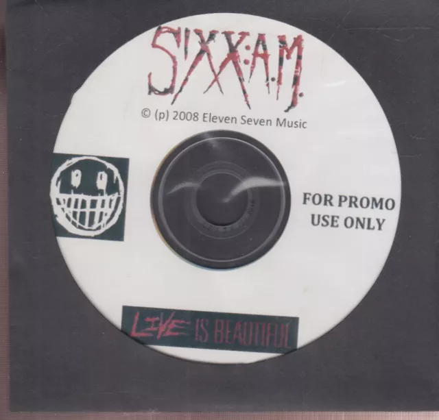 sixx:am live is beautiful cd promo nikki sixx