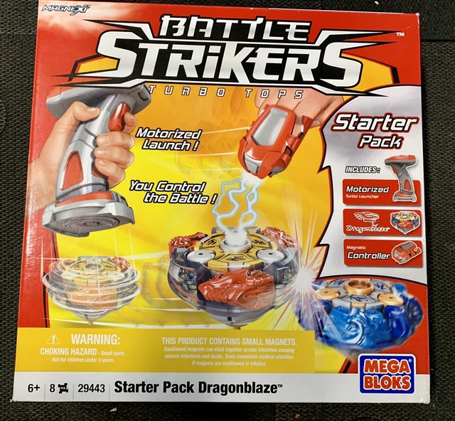 Mega Bloks (Magnext Battle Strikers Starter Pack) Motorized Tsunami Turbo Tops Mega Bloks (Magnext Battle Strikers Starter Pack) Motorized Tsunami Turbo Tops