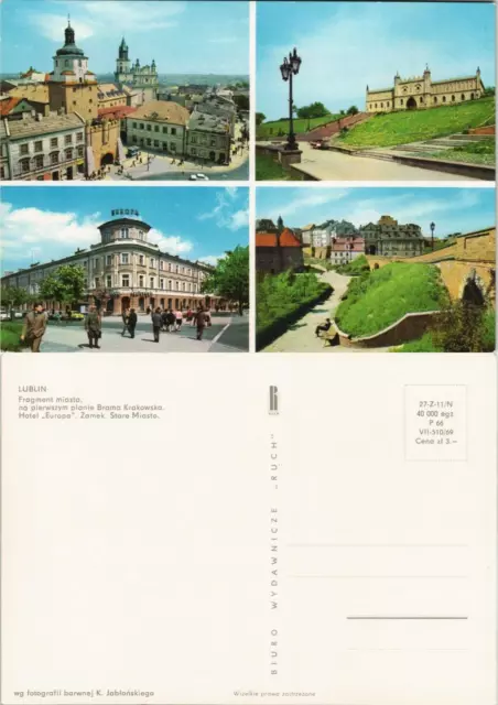 Postcard Lublin Lublin Multi-Picture AK 4 Local Views 1969