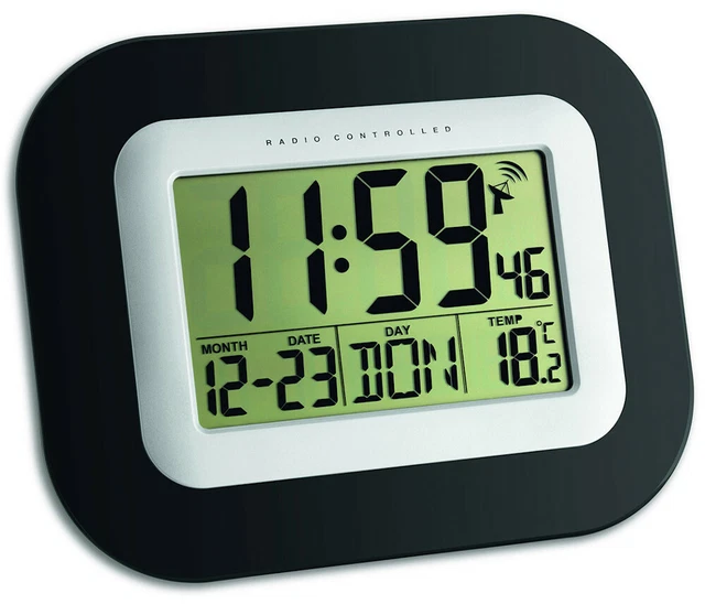 TFA 60.4503 Numérique Horloge Murale Radio Salle de Séjour Température Interne
