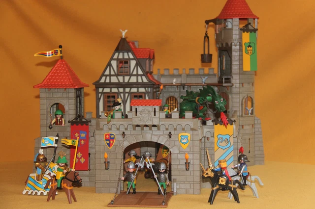 PLAYMOBIL CHÂTEAU FORT médiéval, ref 3666 Moyen âge, chevaliers 1993 en