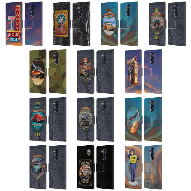 Official Larry Grossman Retro Collection Leather Book Case For Nokia Phones