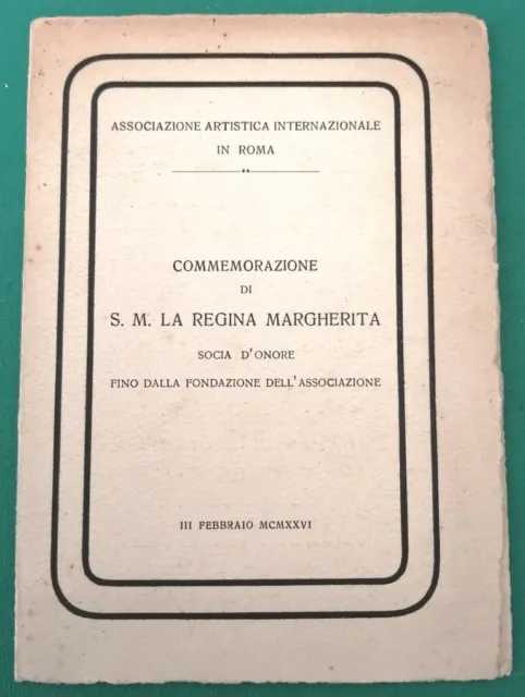 COMMEMORAZIONE DI S. M. LA REGINA MARGHERITA - Programma Spettacolo (3 FEB 1926)