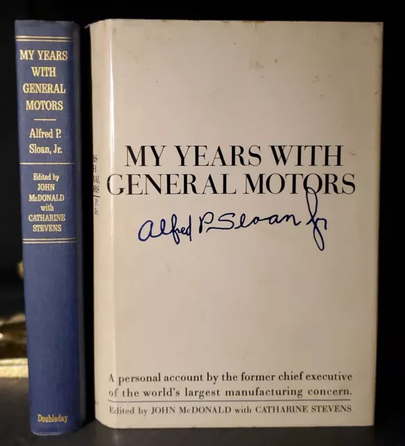 My Years With General Motors 1963 Alfred P. Sloan Jr Hardcover Book DJ EXCELLENT