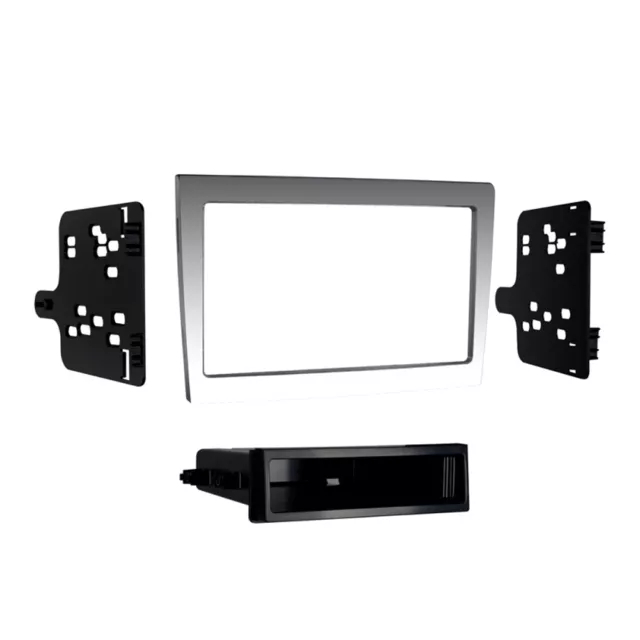 Cadre Façade Autoradio 2 Din Pour VW Tiguan 2010-2017 - Compatible écran 9 Pouces - Noir - Plastique ABS