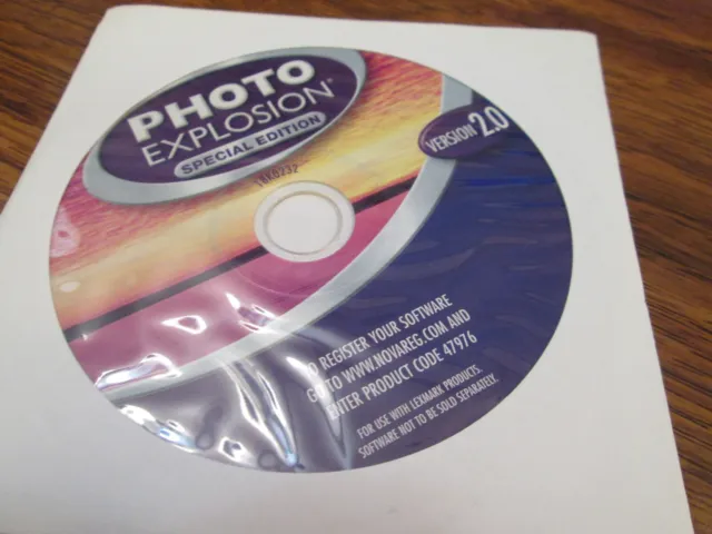 Photo Explosion EDICIÓN ESPECIAL, V 2.0, CD-ROM Windows 98, 2000, Me o XP
