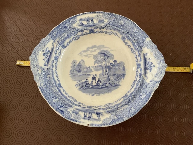 J & M P Bell & Co Glasgow SCOTTISH TRANSFER PRINTED LARGE BOWL