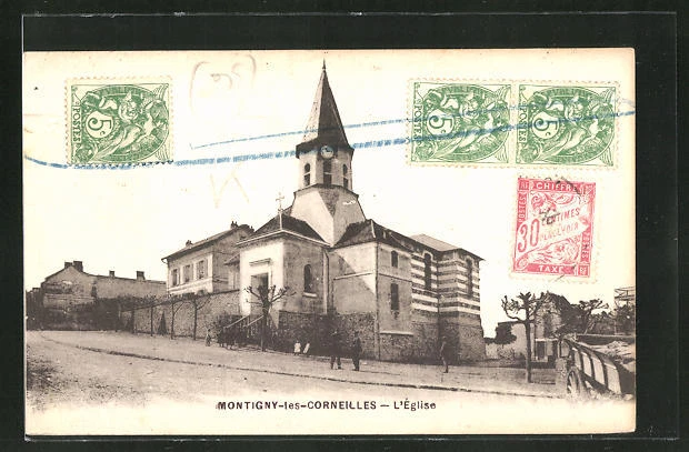 CPA Montigny-les-Corneilles, L´ Eglise
