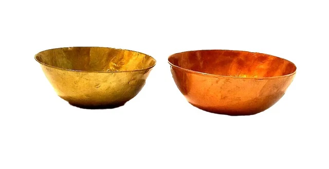 Vintage Handmade Lacquered Bowls (2) From The Philippines Small Salad Nuts etc