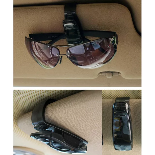 Car Accessories Sun Visor Sunglass Eyeglasses Glasses Card Pen Abs Holder√ EL