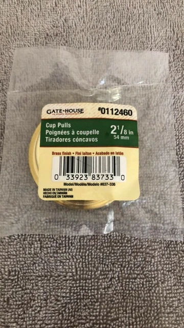 2 1/8 pouce 54 mm finition laiton tirages tasse de porte ronde.