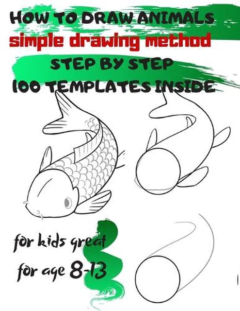 Sample Draw Method HOW TO DRAW ANIMALS simple drawing method STEP BY STEP 100 TEMPLATES ...