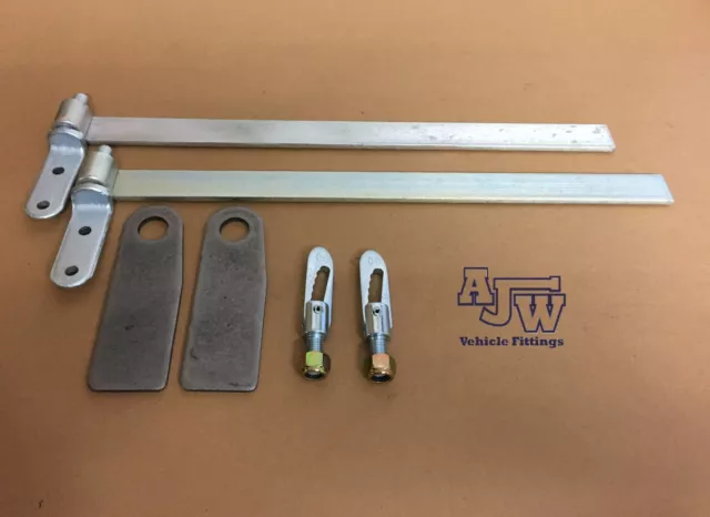 Trailer Tailgate Dropside Hinge 460mm 18" Set Antiluce Straight Hinges Eye Plate