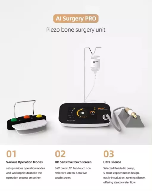 Ai Surgery Pro Dental Piezosurgery Ultrasonic Bone Cutter Surgical Motor Machine