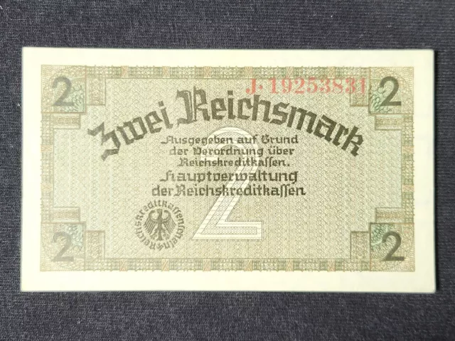 1940-1945 Germany/Occupied Territories 2 Reichsmark Note VF-XF Banknote (R-137b)