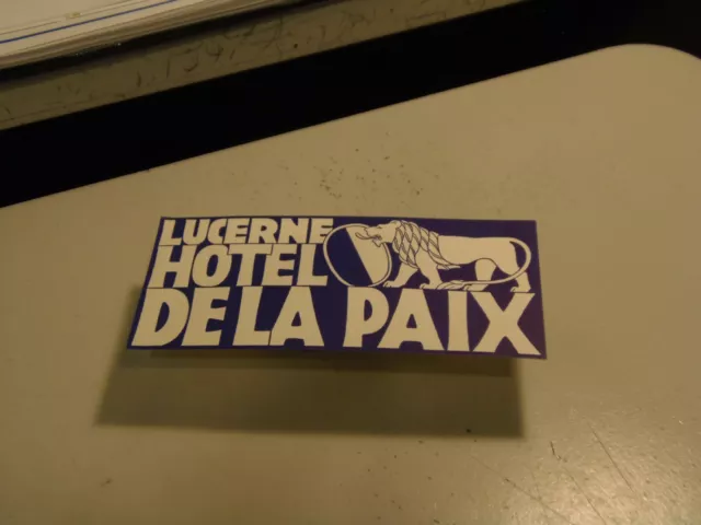 Hotel De La Paix, Lucerne Switzerland Vintage Luggage Label - 2 for 1