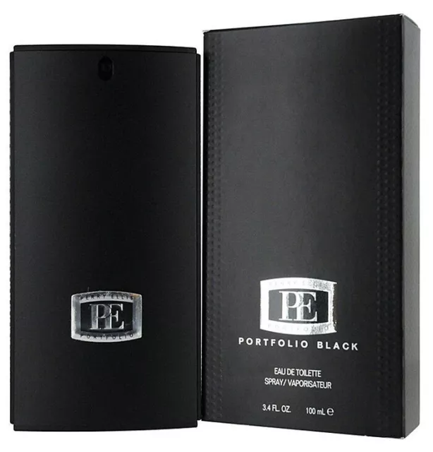 Perry Ellis Portfolio Black For Men Cologne 3.4 oz ~ 100 ml EDT Spray