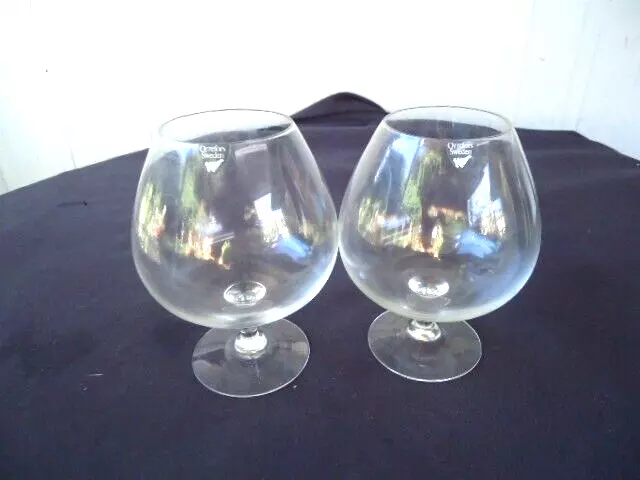 2 vintage orrefors crystal sweden  brandy balloons cognac snifters 500ml