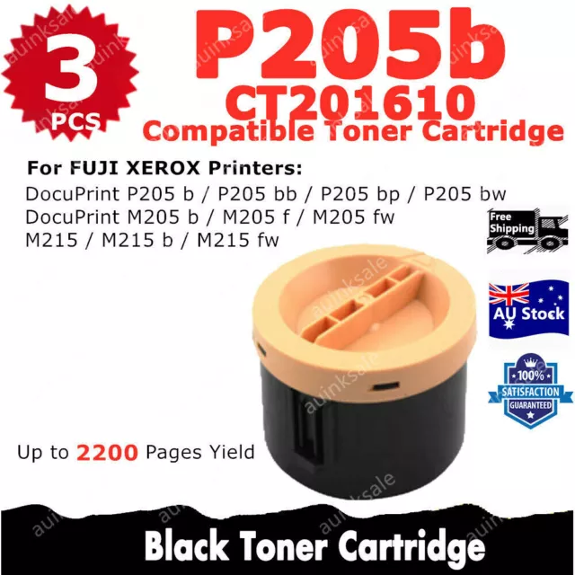 3X Non-OEM Toner Cartridge CT201610 for Fuji Xerox P205b M205b M215 DocuPrint