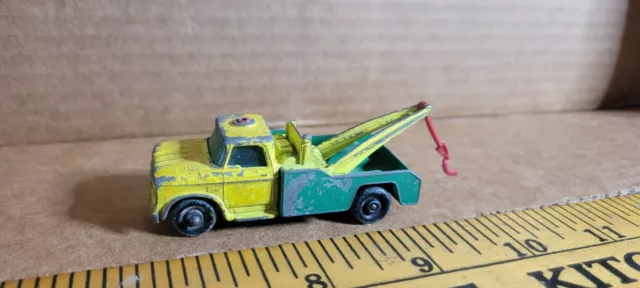 TR1 HO Scale Truck/Car Model Layout MATCHBOX SERIES NO 13 DODGE WRECK TRUCK