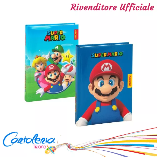 Diario Scolastico non Datato 12 Mesi Super Mario 13,5x18,5cm per scuola 2023/24