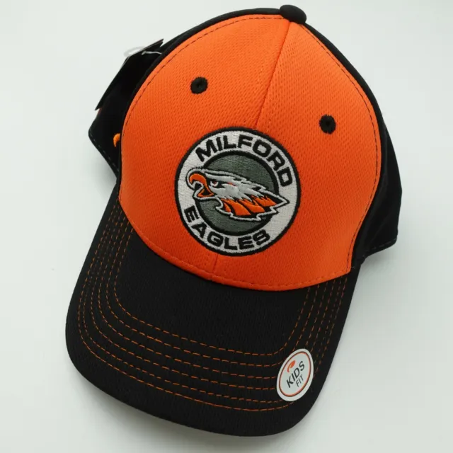 Milford Eagles Nero Arancione da Bambino Regolabile Baseball Cappellino Nuovo
