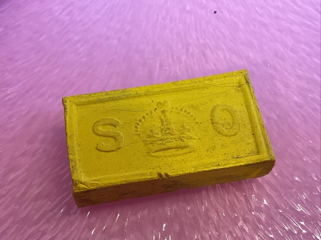 Antiguo bloque de pintura estacionario de oficina corona cromo 2 para caja de pintura