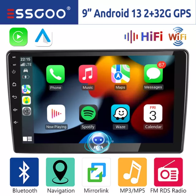 Für Peugeot 407 2004-2011 32GB Android 13 Carplay Autoradio GPS Navi RDS BT WIFI