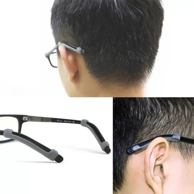 5PAAR WEICH SILIKON Anti-Rutsch Überzüge für Sport Brillenbügel