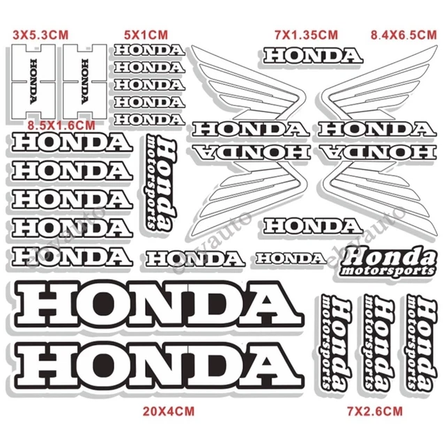 Motorcycle Reflective Emblem Decal for Honda Wing Motorsport Bike Badge Stickers