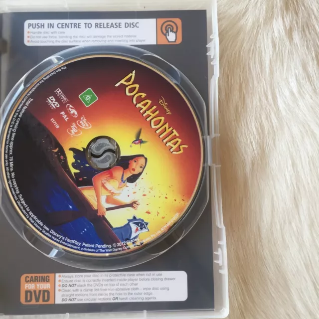 POCAHONTAS DVD Disney Pocahontas DVD Disney Princess Movie POCAHONTAS Movie DVD 2