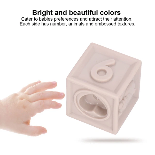 6PCS Baby Soft Building Blocks Toys Early Educational Squeezable Stackable With