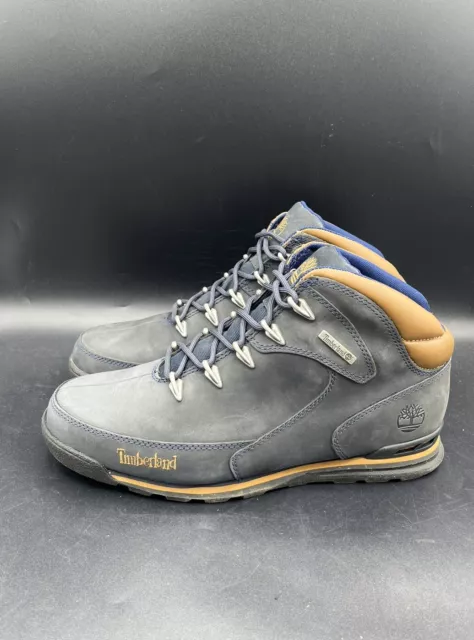 MENS TIMBERLAND EUROHIKE Blue Lace Up Ankle Boots Shoe Size UK 10.5 EU ...