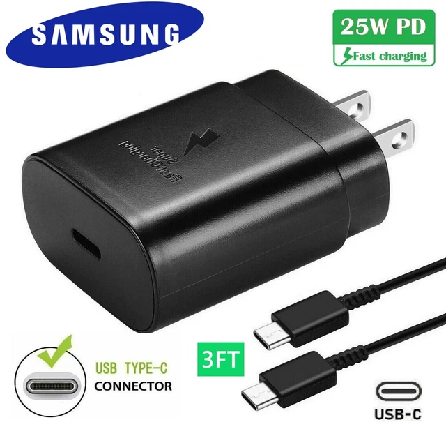 ORIGINAL SAMSUNG 25W USBC Super Fast Charger & Cable For Galaxy S21 22