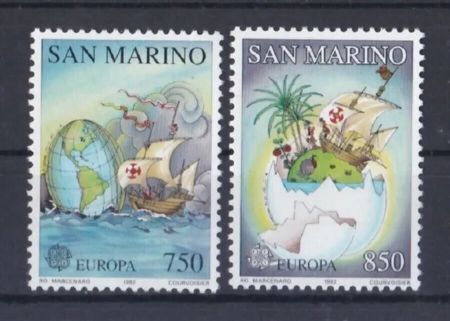 San Marino 1992 postfrisch Europa CEPT MiNr. 1508-1509 Entdeckung von Amerika