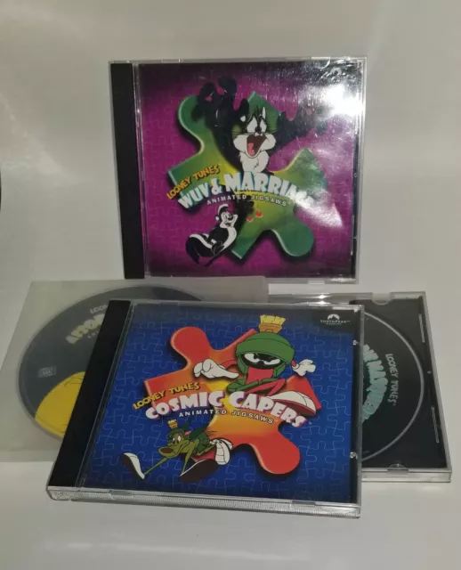 Looney Tunes PC CD-ROM Game Lot - Wuv & Marriage Cosmic Caper Nuts Masquerades