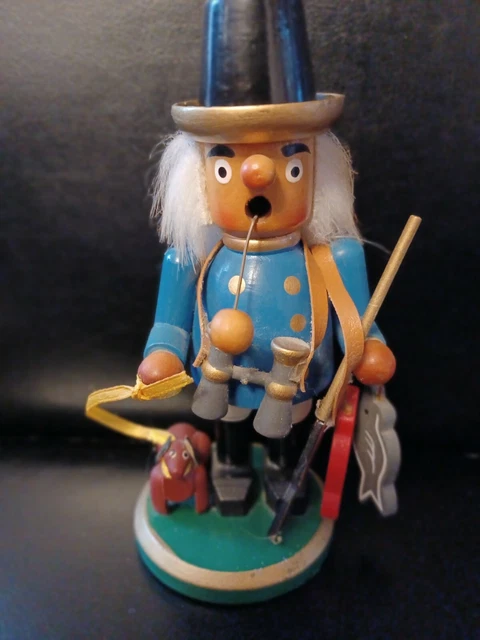 Erzgebirge altes Räuchermännchen Jäger 16 cm groß Figur Kunst DDR