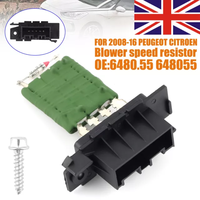 Heater Blower Fan Resistor 648055 For Citroen Berlingo Peugeot Partner 2008-2016